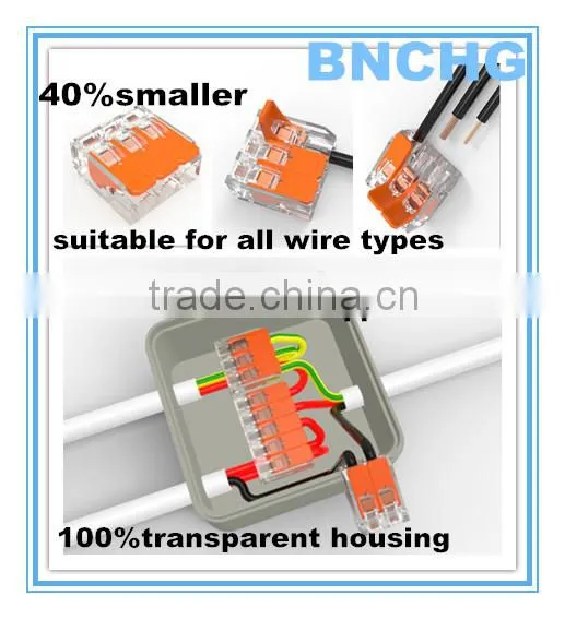New Hot Sale Replace Wago 221 Type 40% Smaller Than Wago 222 Push In Electrical Wire Connectors for All Wire Types photo-2