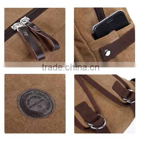 Amazon Functional Vintage Canvas Laptop Backpack For Travel photo-5