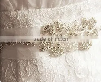 Fashion Design Bling Bling Decorative Crystal Rhinestone Applique For Bridal Sash WA013 photo-3
