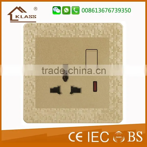 Steel Stainless 13A Universal Electrical Power Socket photo-3
