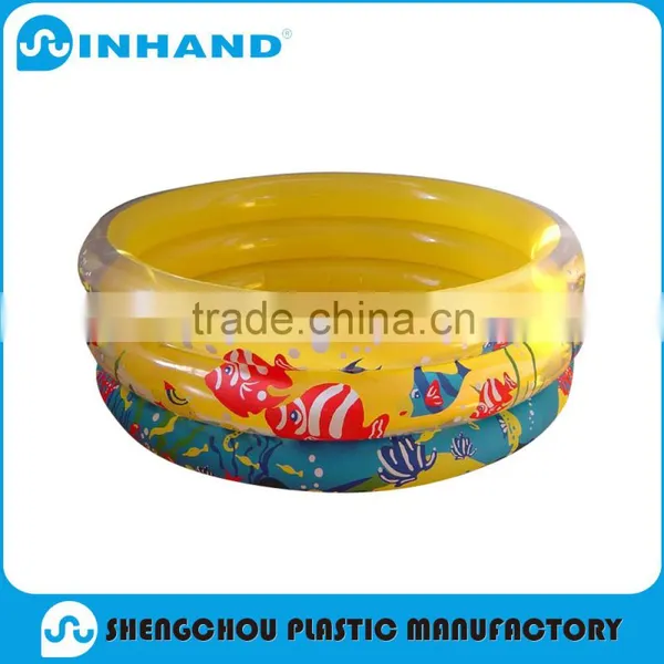 2016 Colorful Cheap Durable Baby Inflatable Swimming Pool 3 Ring Plastic Bath Pool For Kids photo-3