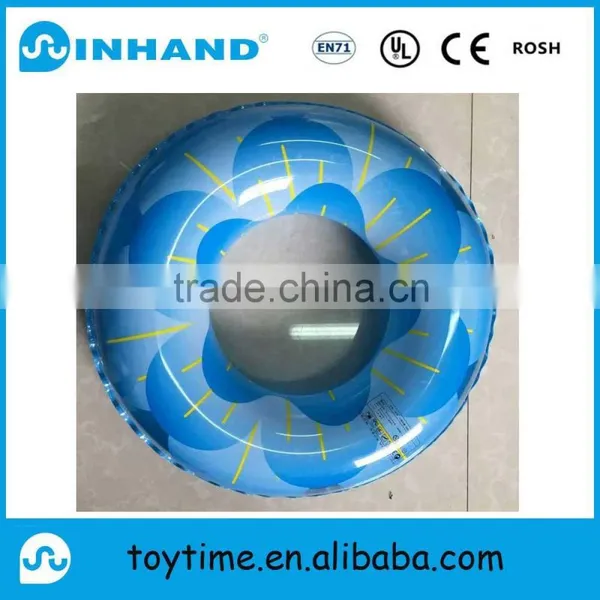 Pvc Inflatable Swimming Ring, CMYK Printing Plastic Water Tube Float Adult Ring photo-3