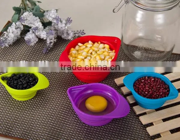 Candy Color 4pcs/set 60-250ml Food Thickening Silicone Measuring Spoons photo-5