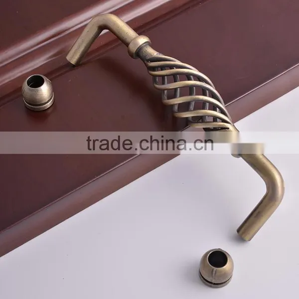 Popular Classical Nest Shaped Bird Cage Type Zinc Alloy Cabinet Knob Furniture Pull Handle photo-3