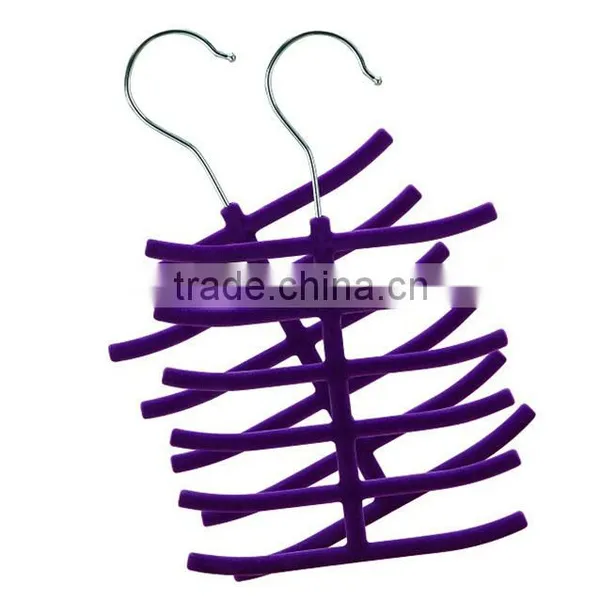 Velvet Hanger Collection Tie Hangers,Flocked Belt Rack photo-2