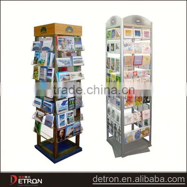 Customized Wooden Postcard Card Display Stand