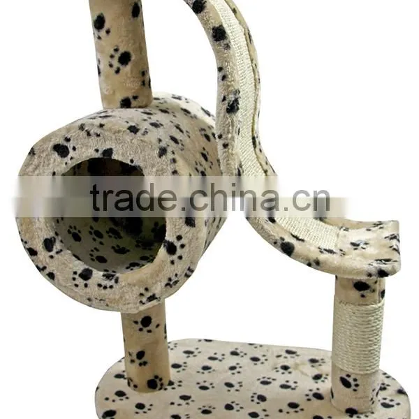 BSCI Pet Factory Deluxe Cat Tree Tower Condo Scratcher Furniture Kitten House Hammock Cat Scratcher Grey Color photo-3