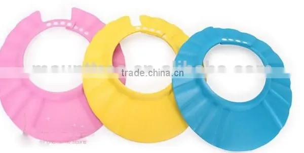 New Hot Selling 3 Color Adjustable Shower Cap Protect Shampoo for Baby Health Bathing Bath Waterproof Caps photo-4