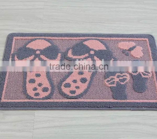 Polyester Non Slip Printed Door Floor Mat Non Slip Rug Pad photo-4