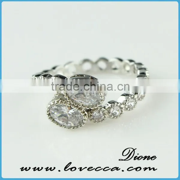 2015 Fashion Jewelry Ring!latest Weddingring Design !micro Pave Diamond Setting Ring-women Round Zircon Ring photo-2