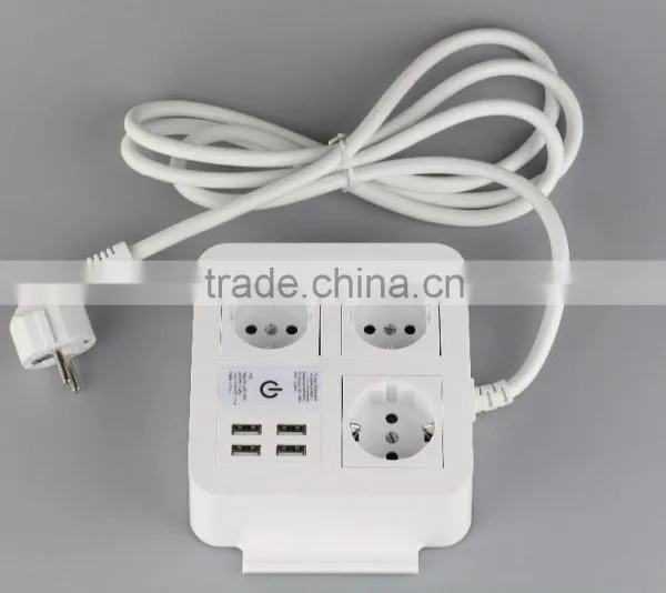 High Speed Charging 5V 8A France Korea Type Outlets With 4 Usb Port photo-2