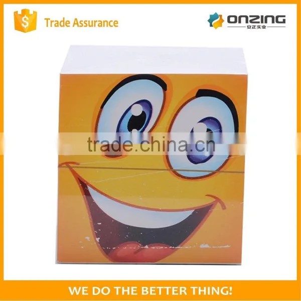 OEM Custom Design 4 Sides Printing Cube Shape Tear off Bulk Notepad photo-2