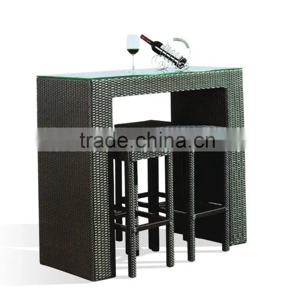 Outdoor Rattan High Back Bar Chair for Garden
