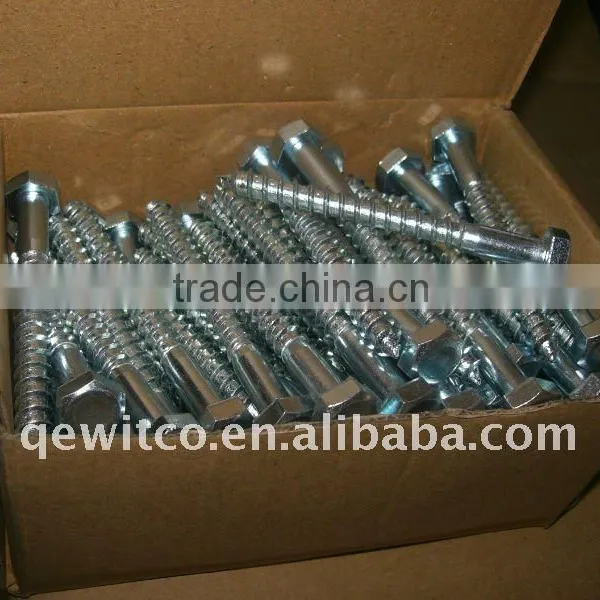 M27 DIN571 Hex Head Coach Screw Cr3 Zinc Plated