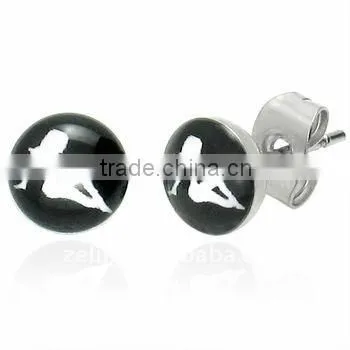 316L Stainless Steel Ear Stud With Mudflap Girl Jewelry Piercing