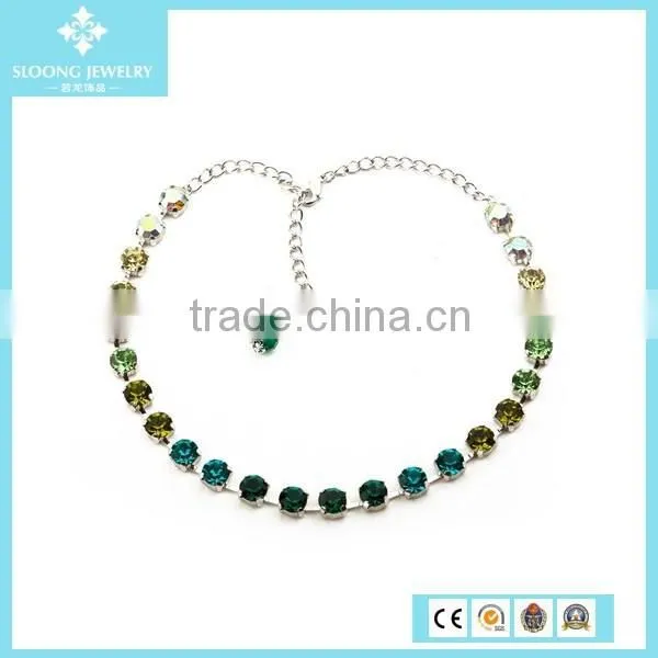 New Custom Brand Quality Red Crystal Fancy Necklace Sets photo-4