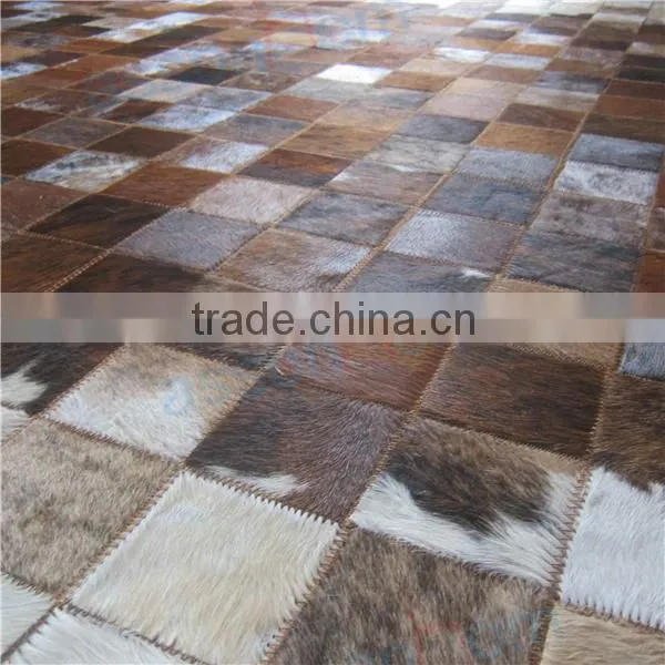 Genuine Cowhide Patchwork Carpet photo-3