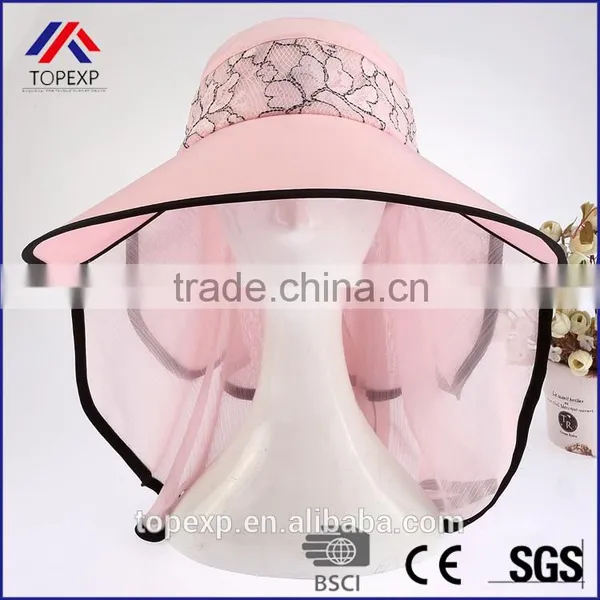 Travel Sun Hats For Women Chiffon Cape photo-3