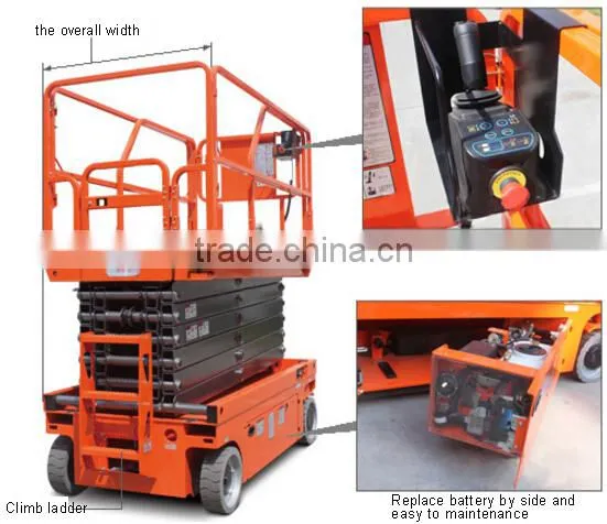 11m 12m Full Electric Sicssor Elevated Work Platform photo-3