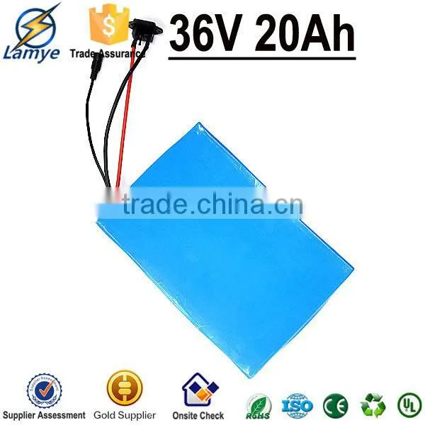 Oem PVC Case 10s 30a BMS 36v Lithium Ion Battery Pack for Ebike Built in 2000mah 18650 Cell photo-3
