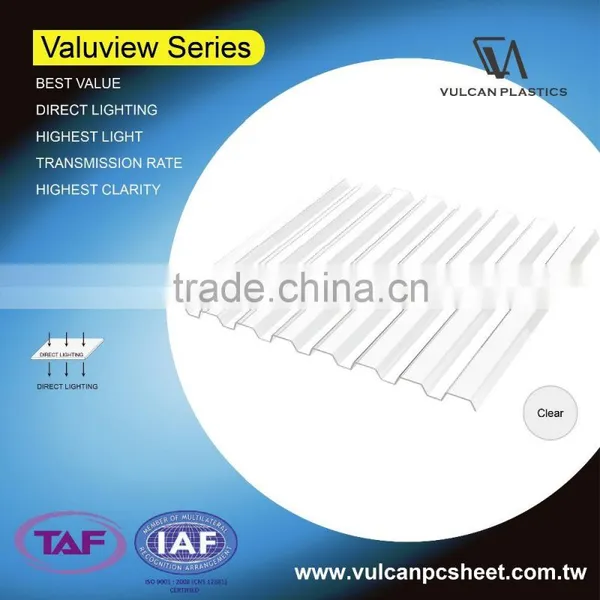 UV Resistant Transparent Solid Corrugated Polycarbonate Sheets (Valuview Clear Series) photo-3