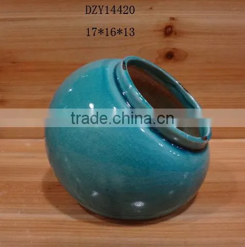Ceramic Flower Vase and Pot With Bird Decoration photo-3