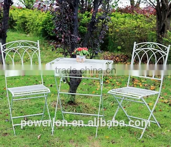 Set 3 Metal Vintage Bistro Set Outdoor Furniture photo-5