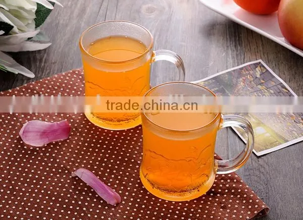Haonai Top Quality Frosted With Embossed Glass Mug With Handle,pass FDA,CA65 photo-6