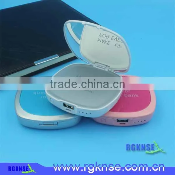 2017 Mirror Power Bank 4000mAh Polymer Battery Mobile Phone Charger for Ladies photo-2