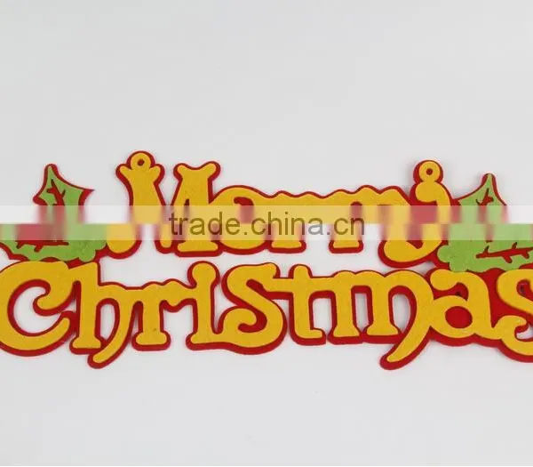 Merry Christmas Window Listing Christmas Decorations Non-woven Fabrics English Letters Decorations photo-6