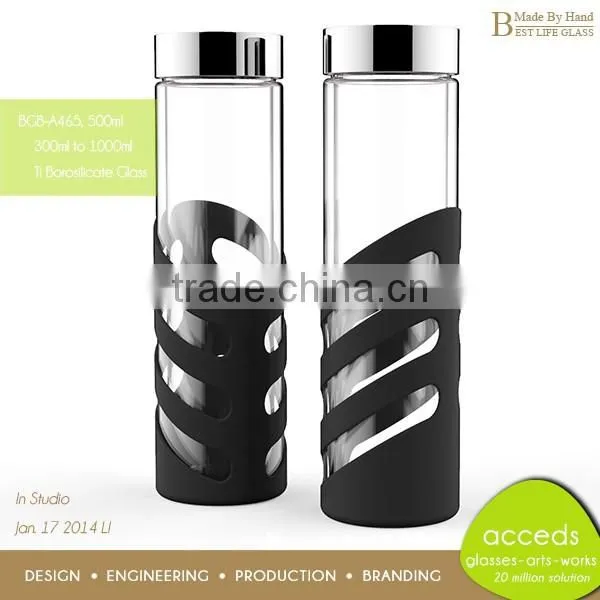 Pyrex Cheap Heat Resistant Sport Bottle / Glass Bottle photo-4