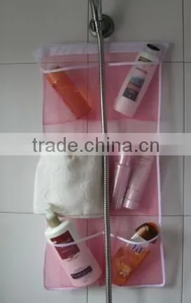 Hanging Mesh Pocket Organizer/6 Pockets Hanging Mesh Shower Caddy/Shower Organizer photo-3