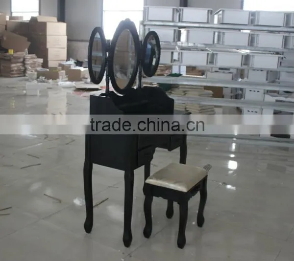 Home Furniture Black Dressing Table/vanity Set Dressing Table With 7piece Drawer photo-3