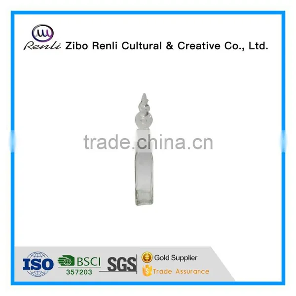 Clear Threaded Glass Oil Vinegar Bottle and Airtight Bird Cork Stopper photo-2