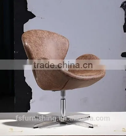 YY209 Voage Egg Commercial Swivel Vintage Retro Cheap Price PU Leather Arm Salon Chair Restaurant Coffee Shop Pub Office Chair photo-4
