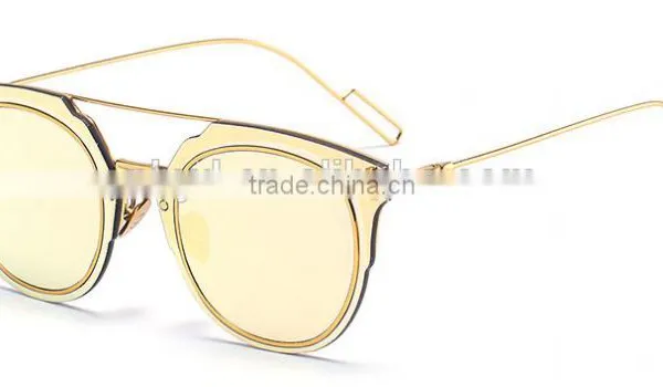 2016 New Women Metal Outdoor Glasses Sunglasses Fashion Tide Thin Face Round Sunglasses photo-4
