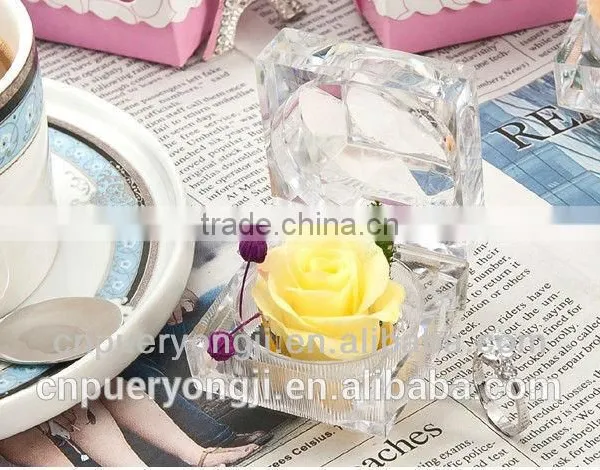 Fresh Flower Preserved Rose Head Ring Box photo-4