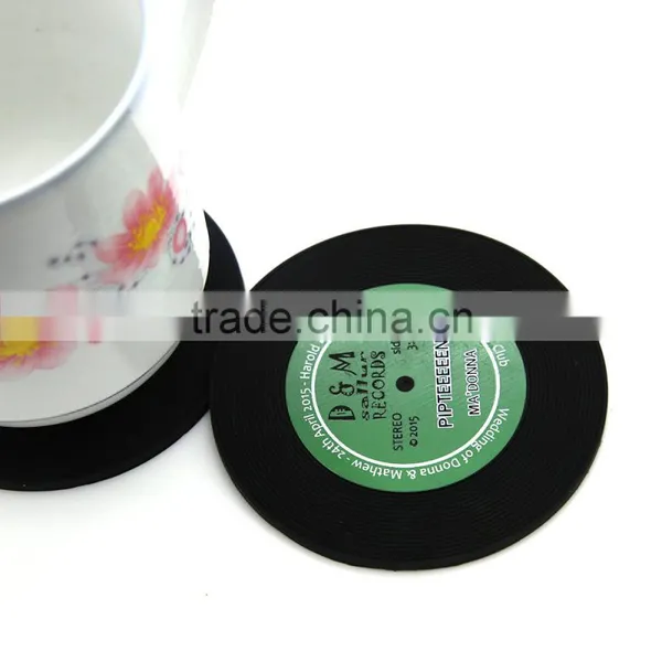 Eco-friendly Promotional Button Shape Non-slip Silicone Cup Coasters photo-6