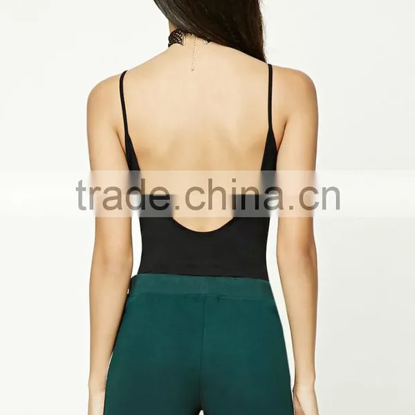 Adult Artistic Gymnastic Leotard Ladies Cami Straps Round O Neck Scoop Back Custom Bodysuits Ballet Leotard photo-3