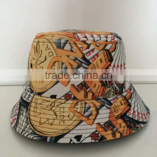 Printing Fisherman Hat And Double Side Reversable Bucket Hat photo-4