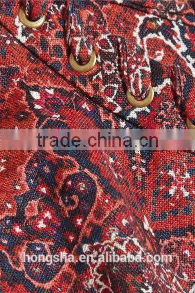 Fashion Sleeveless Vintage Boho Dress Latest Women Linen Dress HSD6672 photo-5