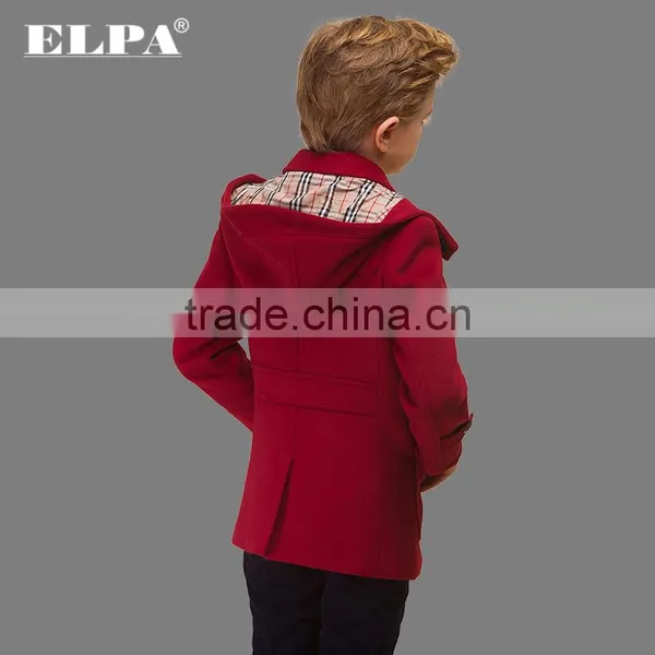 Boys High Quality Colorful Handsome Wool Coat photo-2