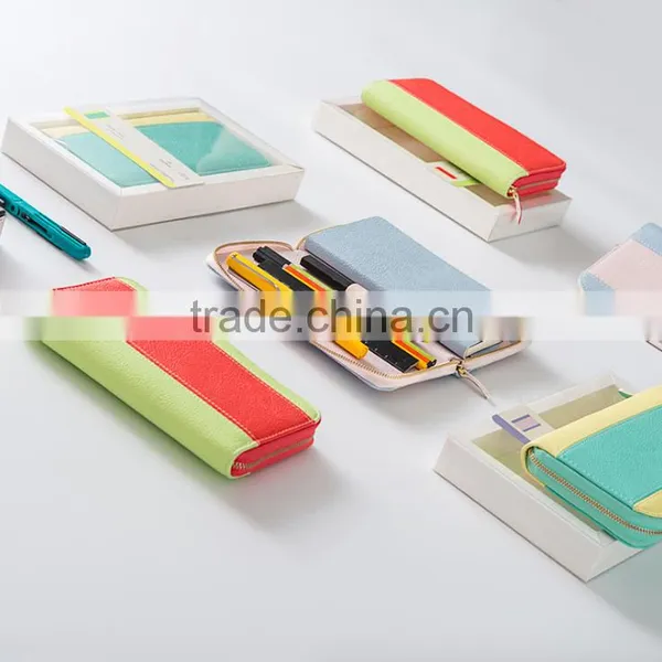 A6 Size PU Material Planner With Zipper Sweety Color Daily Planner Diary photo-5
