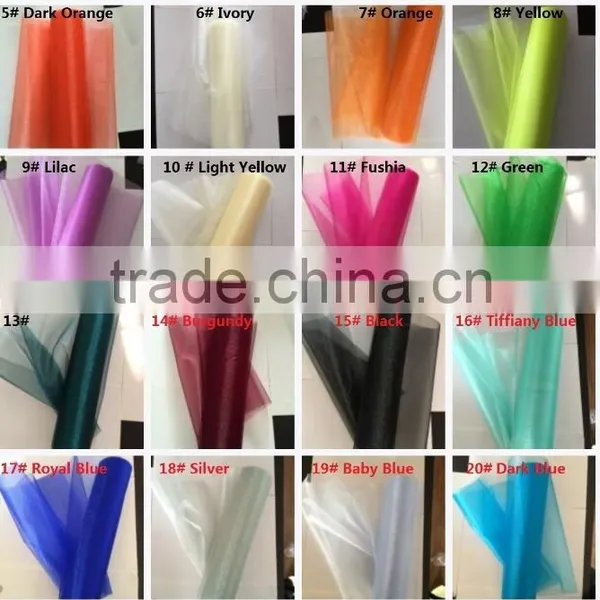 29CMX25M ROLL OF CRYSTAL ORGANZA SOFT SHEER FABRIC WEDDING PARTY TABLE RUNNER CHAIR SASH BOWS