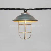 Garden Decor Light-Decorative Galvanized Hood & Wire Cage String Light 10ct photo-2