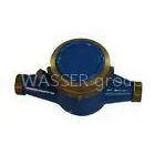 Blue Multi Jet Vane Wheel Brass Water Meter , Remote Reading Cold Water Meters