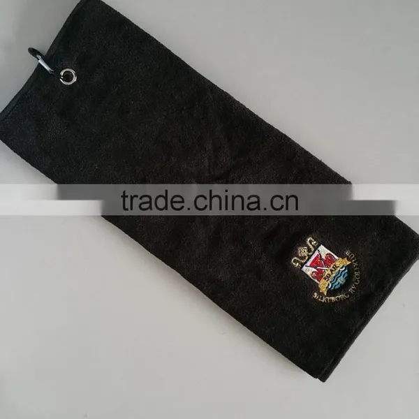 100% Cotton Customized Tri-fold Terry Velour Golf Towels photo-3