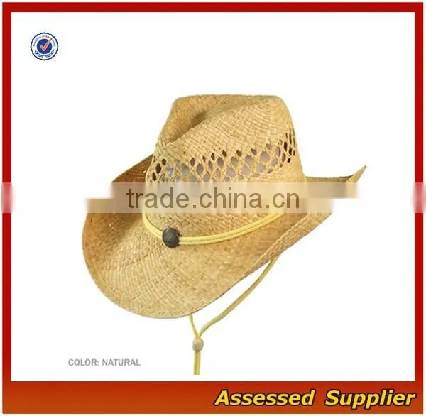 SCB001/ High Quality Raffia Straw Cowboy Hat photo-2