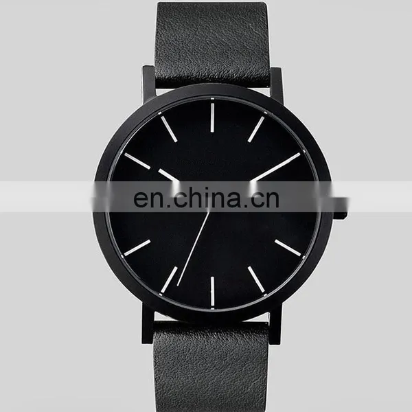 Top Brand Simple Fashion Women Men Unisex Leather Watch photo-3