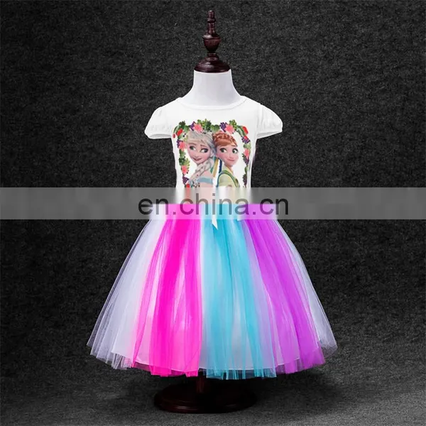 2016 Frozen Elsa Girl Party Dress , The New Children Dress Roses Frozen Elsa ANNA Dress Cartoon Pony BOLI Pony 23137 photo-2